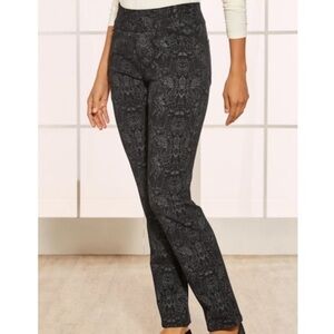 Soft Surroundings Laurel Pull On Ponte Knit Pant | Grey | Petite Small